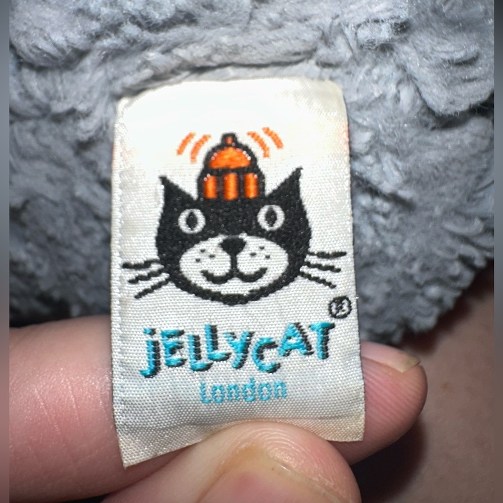 Jellycat Rare Tuffet Cat Gray and Cream Plush 12” - Picture 5 of 7
